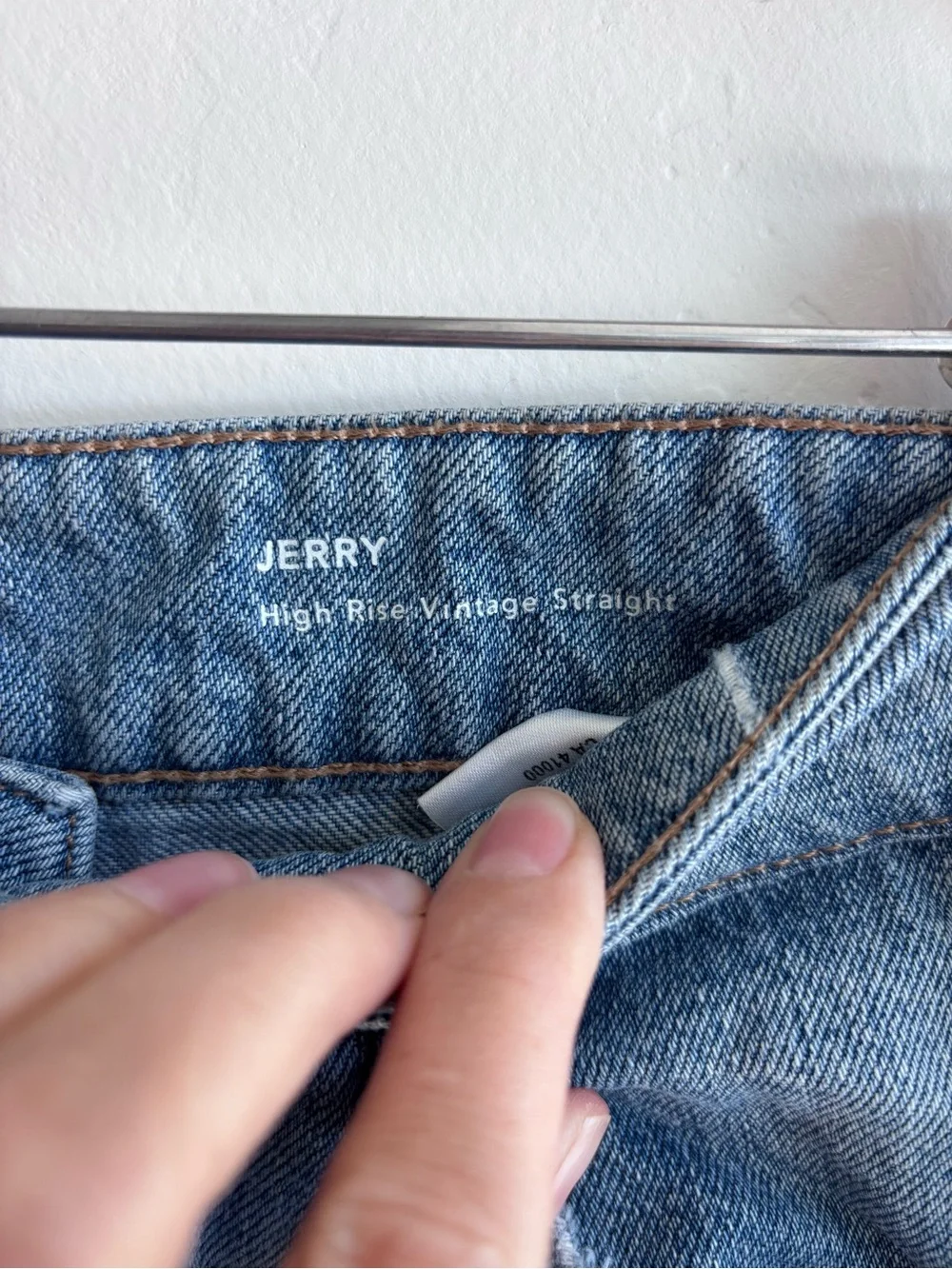 DL1961 Jerry High Rise Vintage Straight Denim Jeans tuxedo stripe button fly 28
